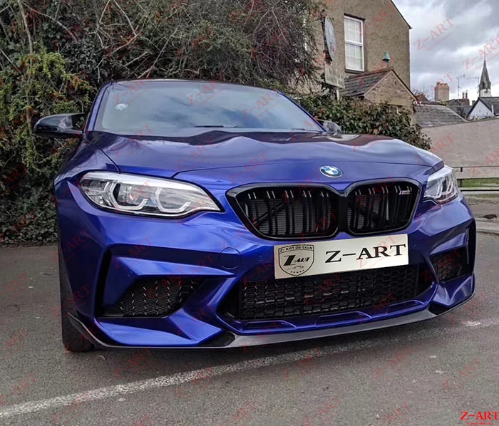 2015 2019 Z ART для BMW M2 конкуренции углеродное волокно передняя губа F87 M2C передний