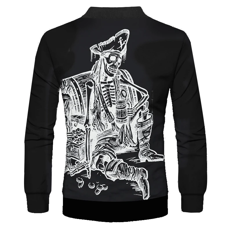 OGKB куртка на молнии Осенняя мужская Новинка Топ с длинным рукавом 3D Печатный