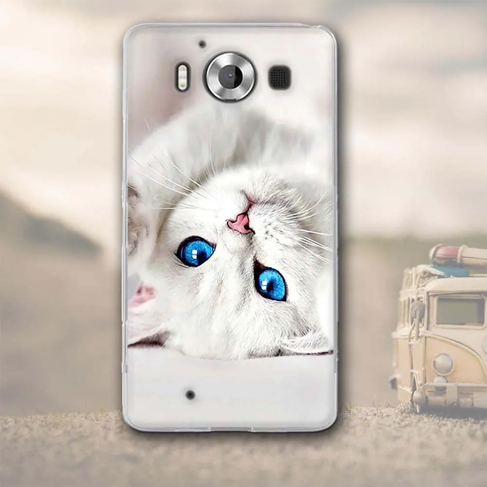 Для Nokia Microsoft Lumia 950 3D рельефный рисунок ТПУ мягкий чехол задняя крышка для