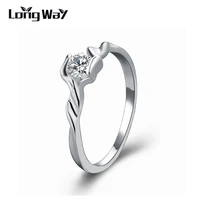 longway high quality silver color finger ring cubic zircon engagement rings luxury women rings 2019 wedding jewelry sri140002