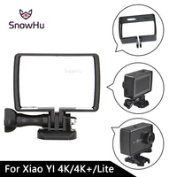 snowhu housing side frame case mount protect frame with mount adapter for yi 4k for yi 4k yi 2 lite ld10