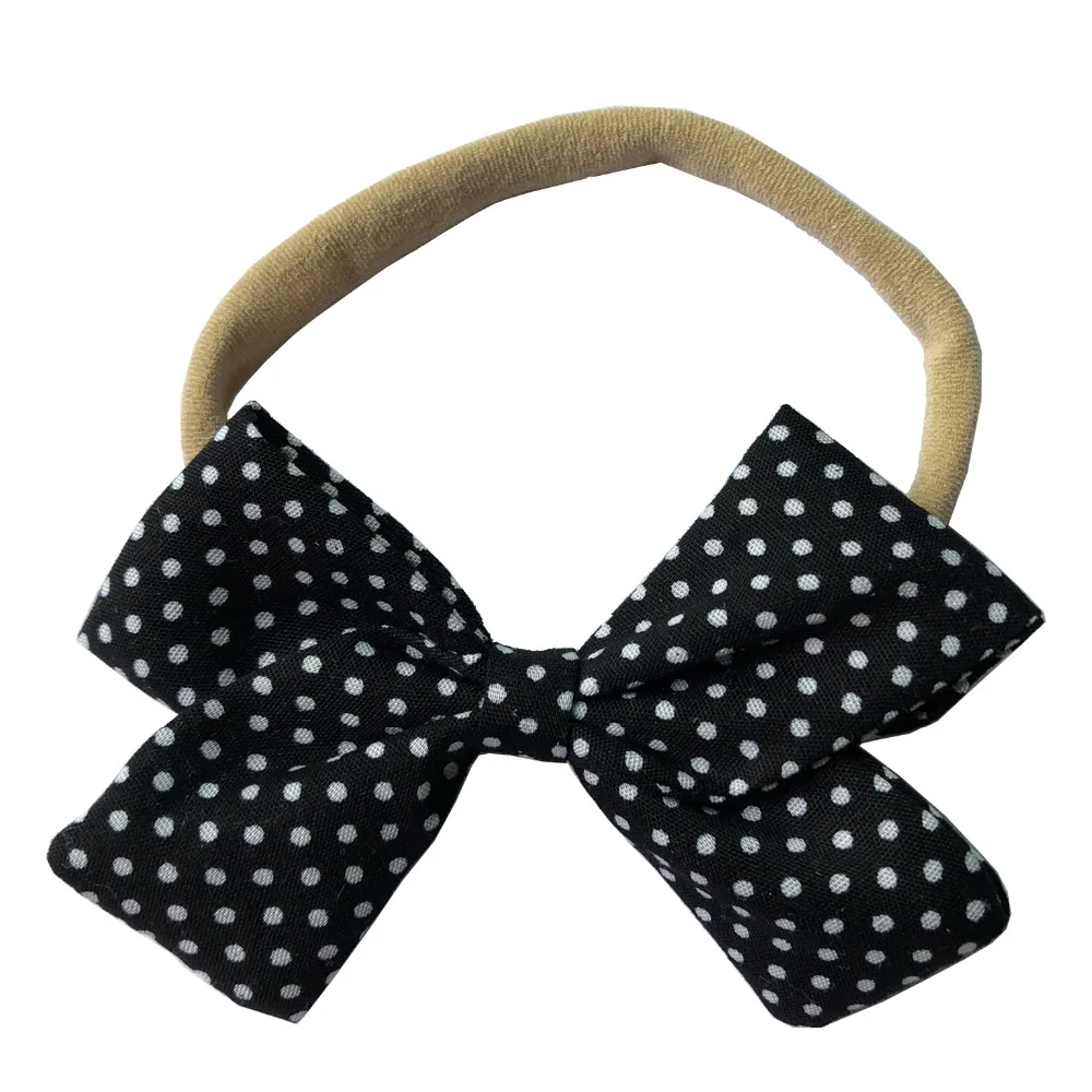 

Повязка на голову в горошек, ткань в горошек, банты для маленьких девочек, мягкий тонкий ободок, эластичные резинки для волос, аксессуары для волос
