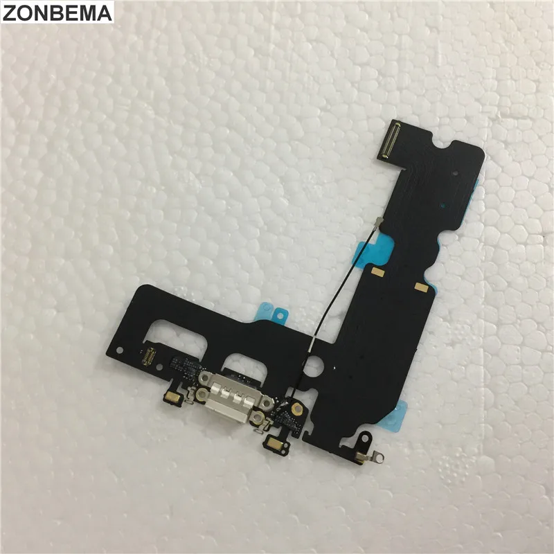 ZONBEMA 5pcs NEW Charger Charging Port Dock USB Connector Flex Cable For iPhone 7 Plus 4.7&quot 5.5&quot Headphone Audio Jack Ribbon |