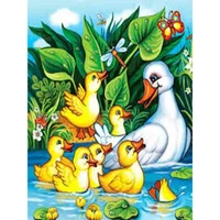 diamond embroidery 5d diy diamond painting cartoon duck frog pictures of rhinestones for children home decor craft gift wg723