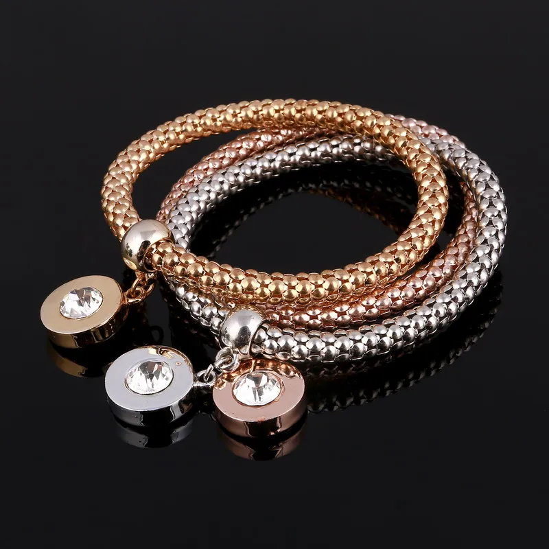 SL719 3 шт./компл. с кристальной совой; сердечка Браслеты& Bangles, золото/покрытый серебром Слон Подвески в виде якоря Стразы Браслеты для Для женщин - Окраска металла: SL719
