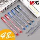 M  G 2448 шт Экономичные гелевые ручки 0,5 мм черные темно-синие красные гелевые чернила ручка заправка гелевые ручки для канцелярских принадлежностей стационарные ручки канцелярские принадлежности