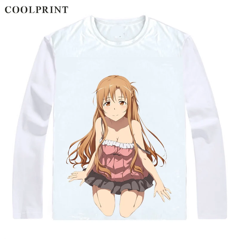 Рубашка с длинным рукавом косплей-рубашка рисунком Sword Art Online футболки САО Аниме