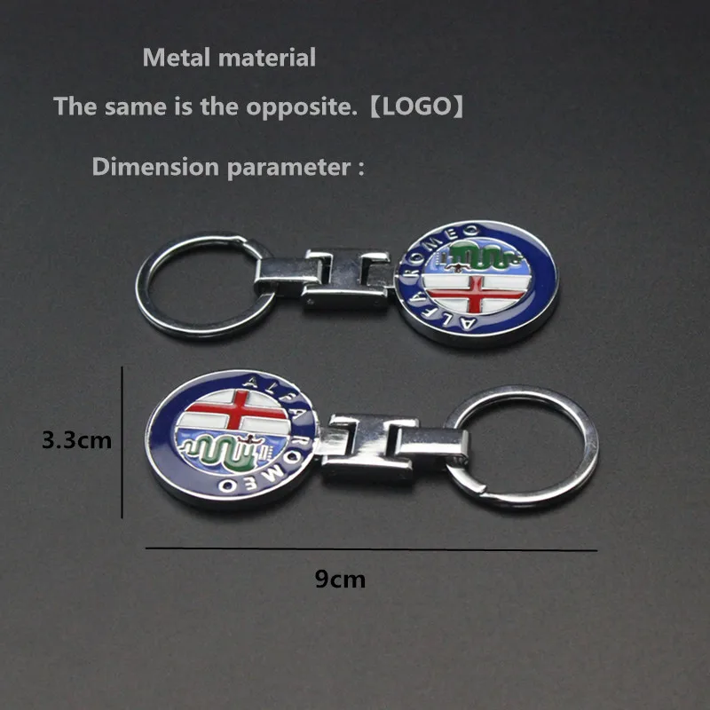 10PCS Fashion Metal Car Keychain Key Ring Chain Keyring For Alfa Romeo 159 147 156 Giulietta Mito GT Holder Styling | Автомобили и