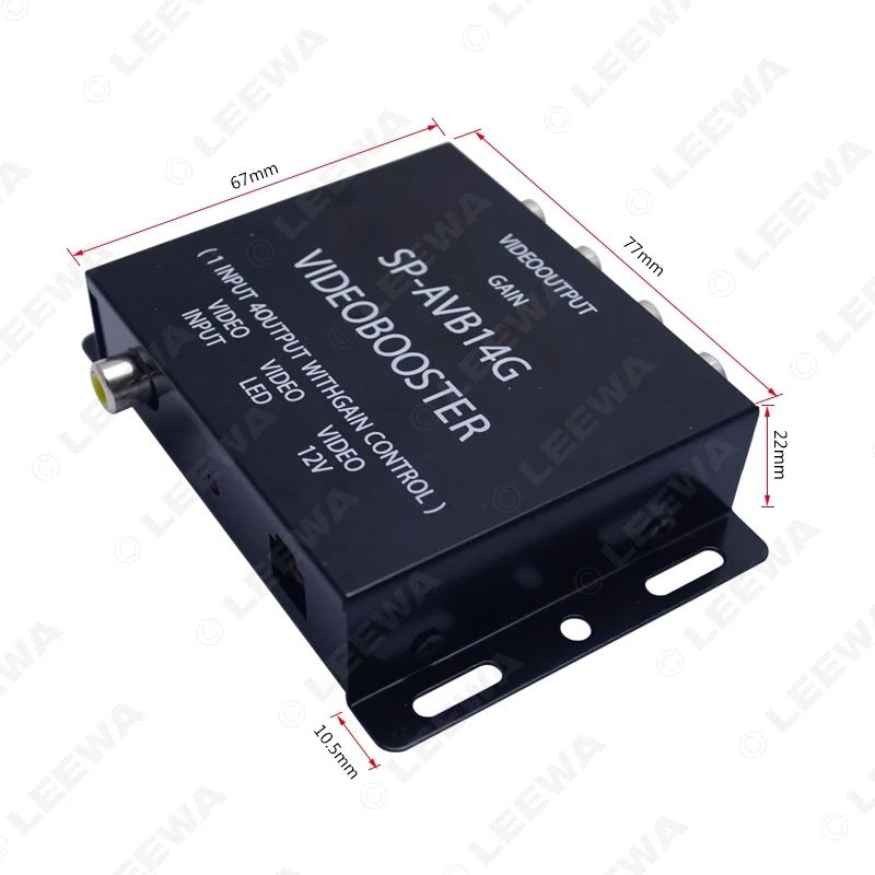 LEEWA 10 шт 12В авто 1 до 4 Выход видео сплиттер часть сигнала для DVD/LCD/TV монитор дисплей