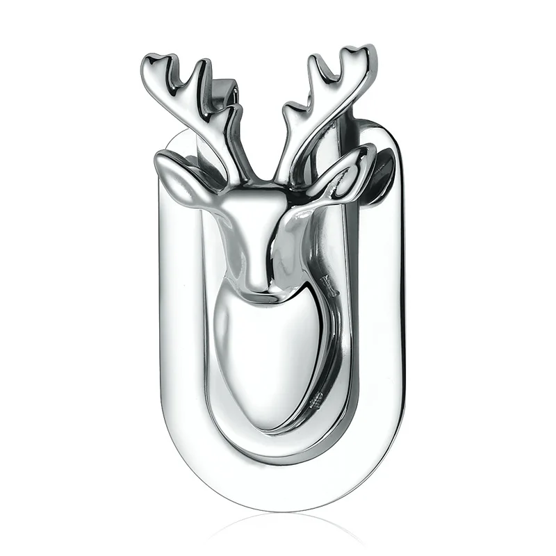 Современный бренд новинка 2020 зажим для денег с головой оленя Тонкий Карманный