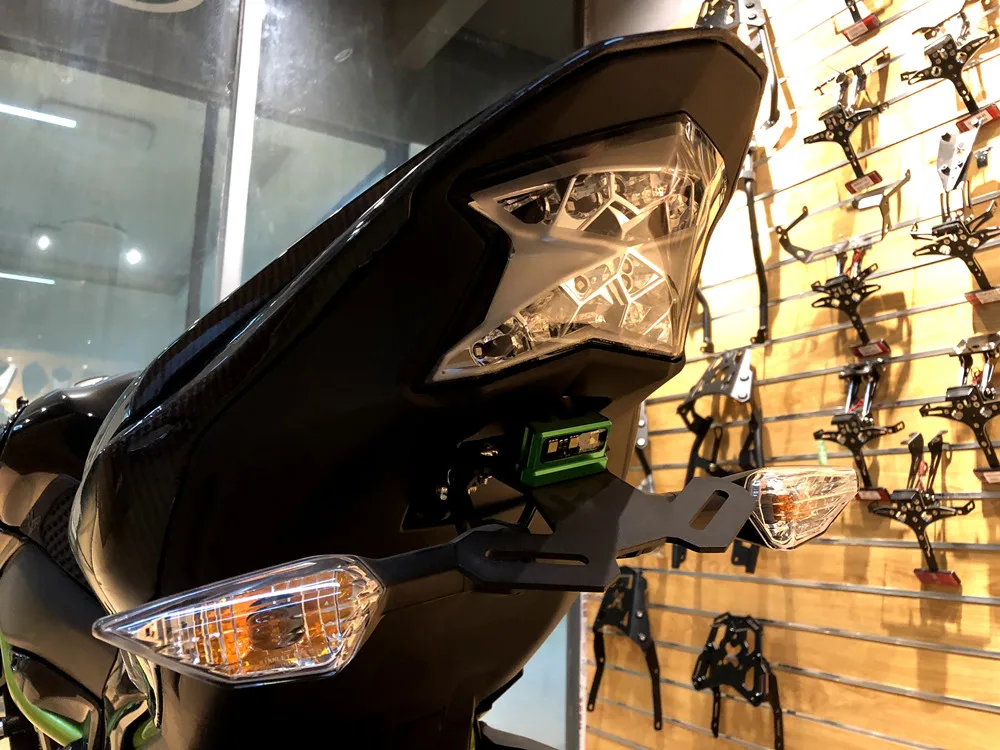 Z 900 крыло комплект рамки задний хвост аккуратный держатель номерного знака Кронштейн регистрационная номерная табличка для Kawasaki z900 зеленый