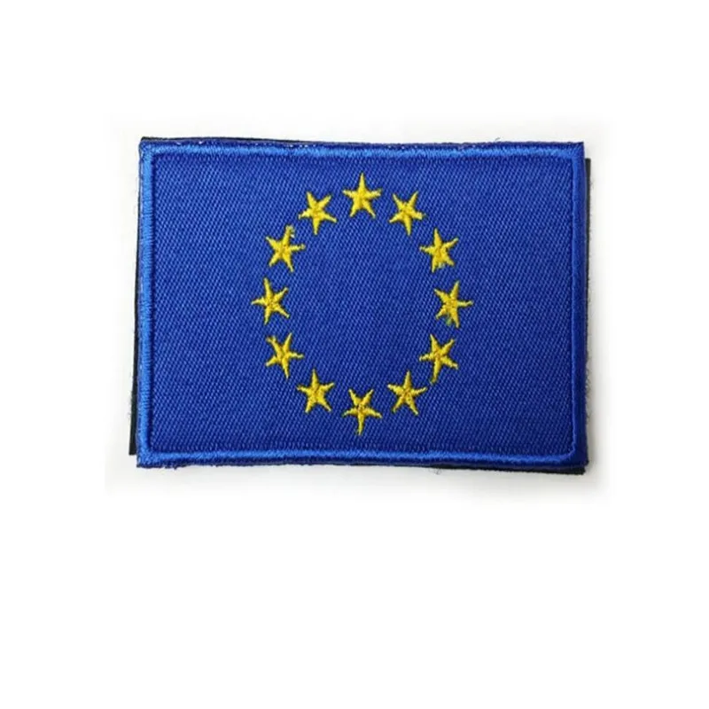 EU Flag 3D вышитая EU Netherland Croatia Италия Новая Зеландия Флаг патч ПРИШИТАЯ нарукавная нашивка для одежды наклейка на рюкзак DIY Аппликация 8 см X 5 см - Цвет: EU Flag