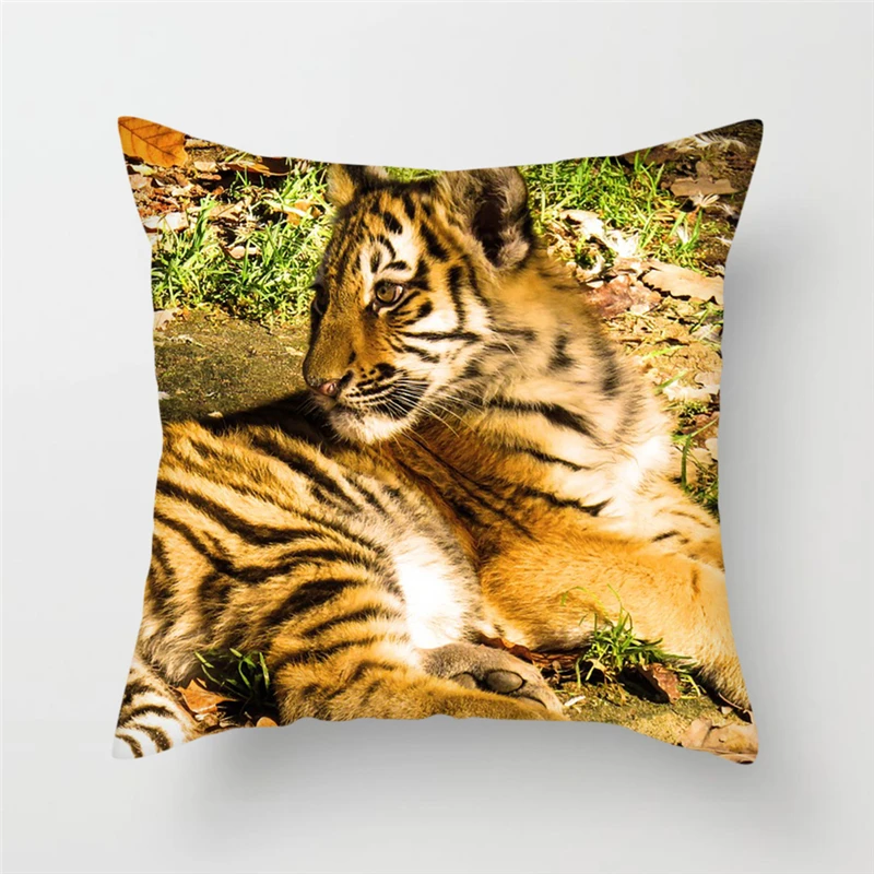 Чехол на подушку с животным узором Fuwatacchi чехол для подушки изображением тигра