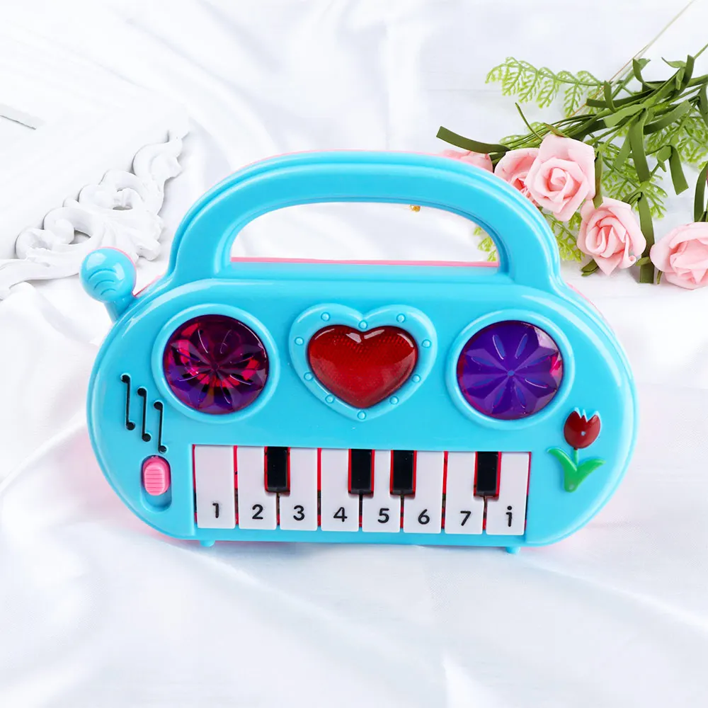 Портативная 1 шт. мини пластиковая разноцветная клавиатура пианино игрушечный