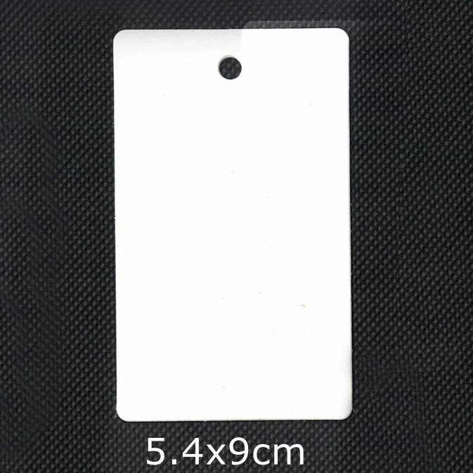 White-5.4x9cm Квадратные бирки из крафт-бумаги, головка гребешка, этикетка, багаж, свадебная заметка, пустая ценная бирка, 100 шт - Цвет: White-5.4x9cm