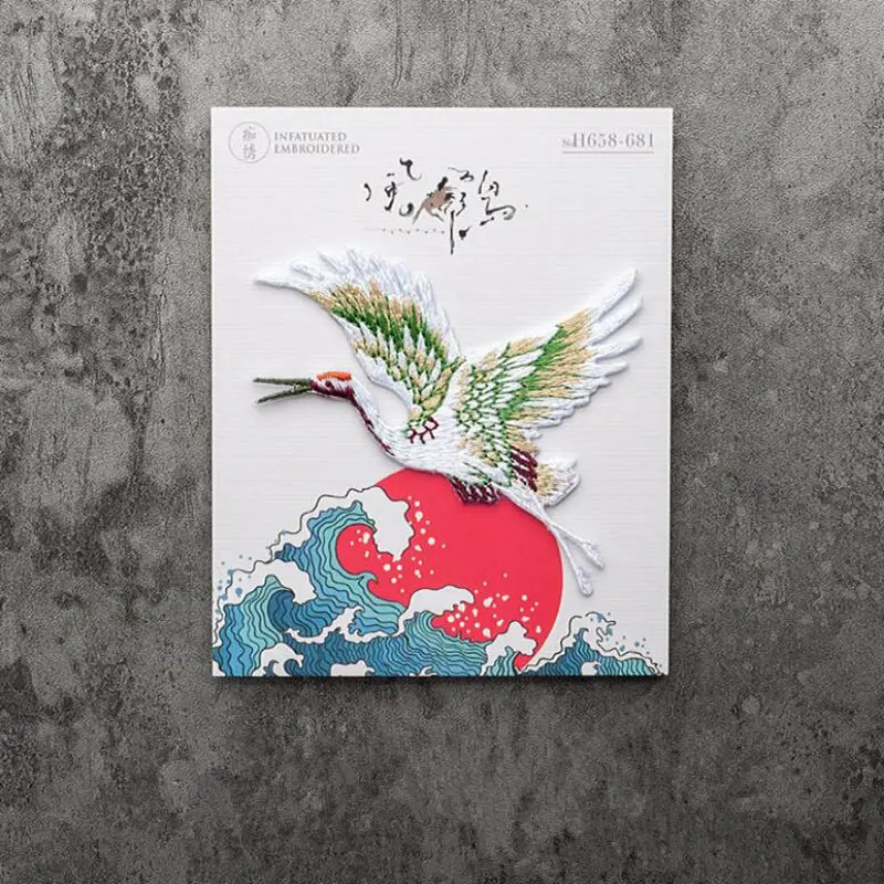 Нашивки с вышивкой птицы утюжок на швейных парчках для одежды аппликация вышивка