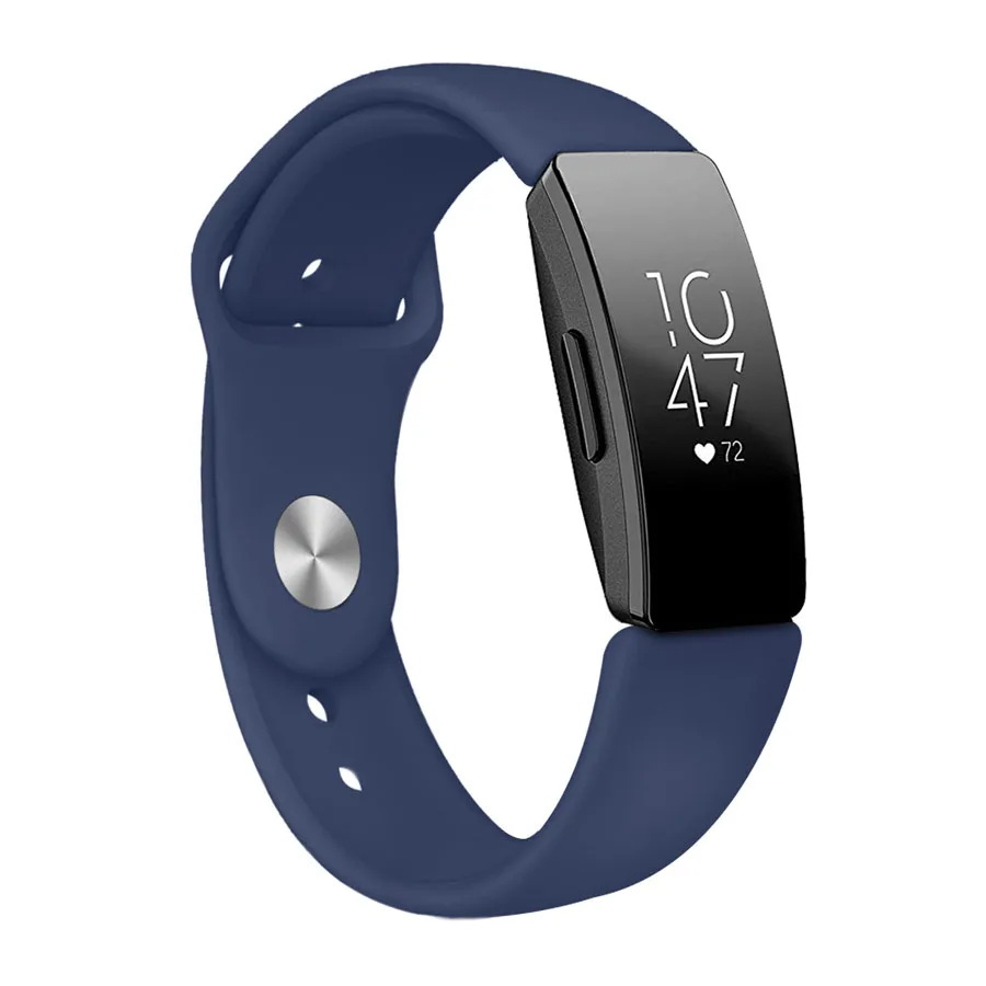 dark blue Для Fitbit Inspire/Inspire HR Смарт часы ремешок спортивный силиконовый Браслет для Fitbit Inspire сенсор пульса - Цвет: dark blue