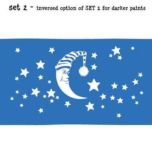 POOMOO настенные наклейки луна звезды дети Детская виниловая наклейка на стену