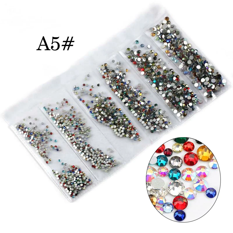 A5 Rhinestones Francheska Стразы для нейл-арта стекло мульти-размер для ногтей кристалл для нейл-арта украшения Кристалл страз амулеты ozdoby do paznokci - Цвет: A5 Rhinestones