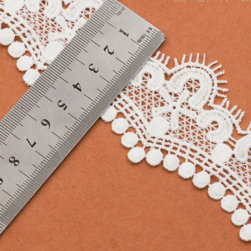 

New High Quality 56mm Embroidery Sew DIY Craft Lace Trim for Wedding Party Milk silk White Lace Dress Sewing Accessories