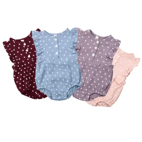 Одежда для новорожденных девочек комбинезон в горошек со звездами боди и | Мать