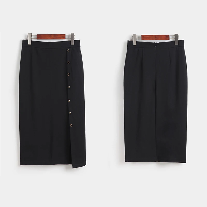 Большие размеры женские офисные юбки 5XL модные до колена высокая талия Женская