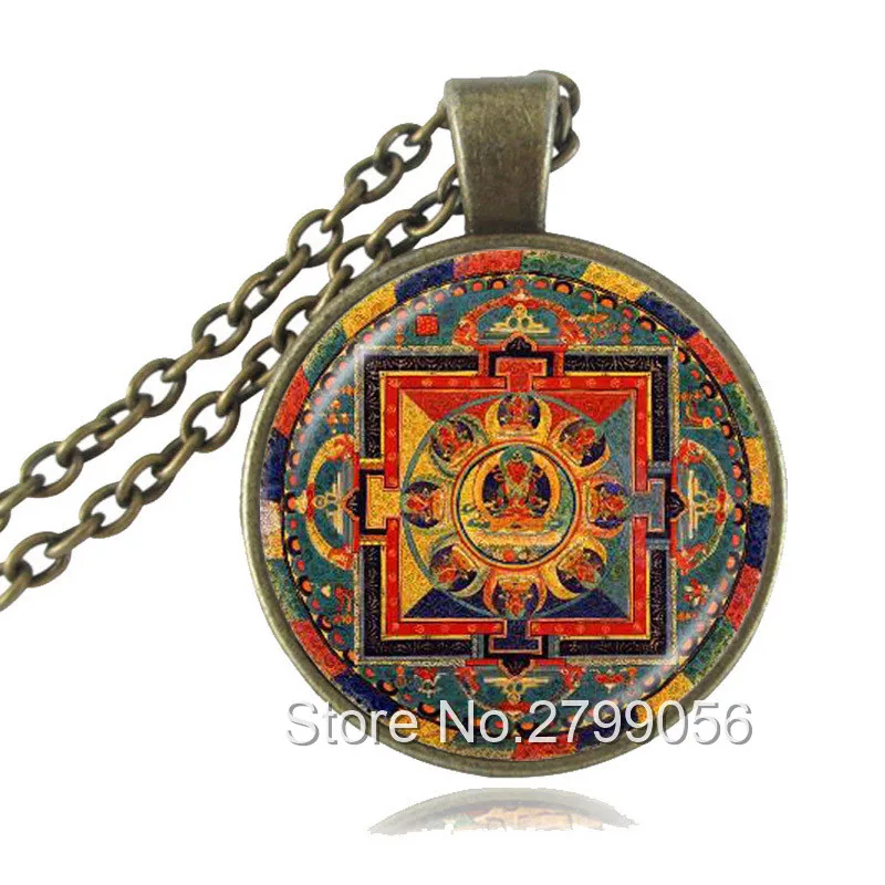Sri Yantra ожерелье Сакральная Геометрическая подвеска чакра буддийские рейки