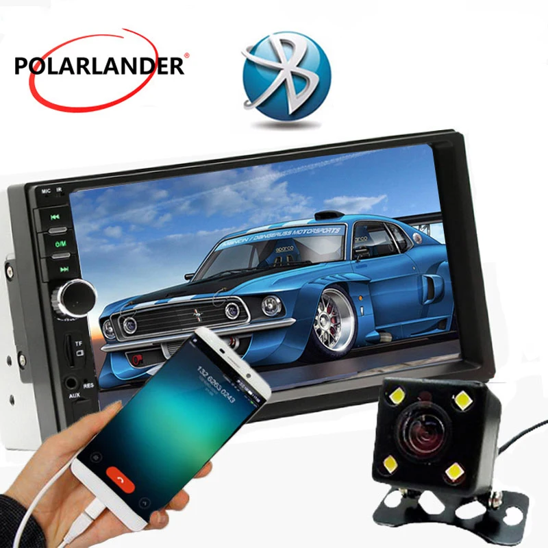 Авторадио TF/USB автомобильный Радио-Кассетный проигрыватель Bluetooth 7 ''Радио