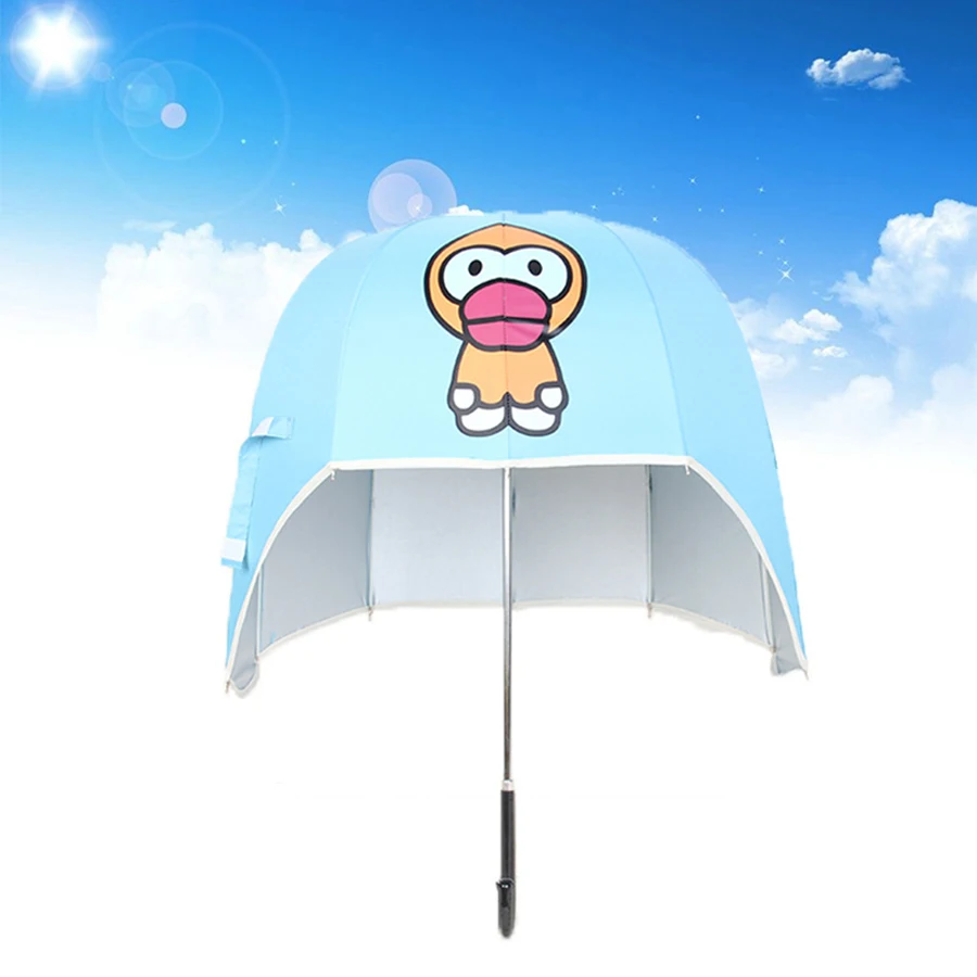 Зонт на шлем с длинной ручкой Прозрачный Аниме Зонтик защитой от УФ излучения