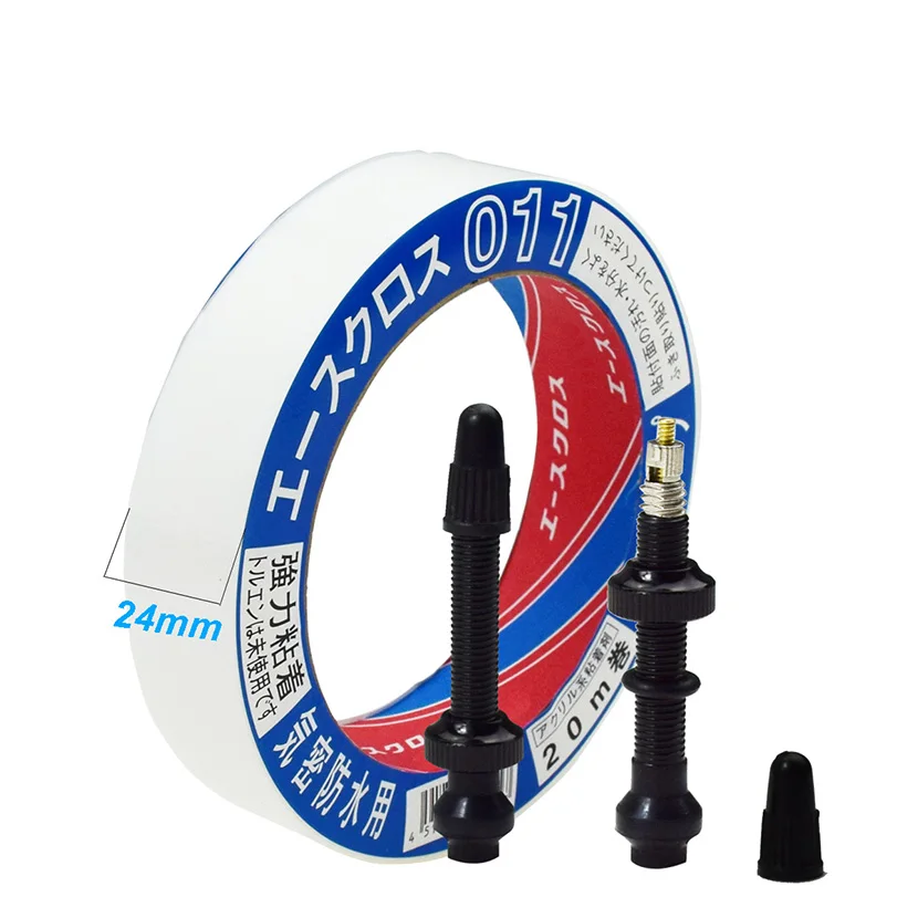 black 24mm Дрифт MANAIC велосипед без трубки ободная лента и бескамерный Presta клапан только французский велосипед бескамерные инструменты преобразования - Цвет: black 24mm