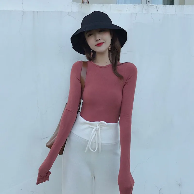 Женская блузка черная с открытой спиной сексуальная длинным рукавом летняя