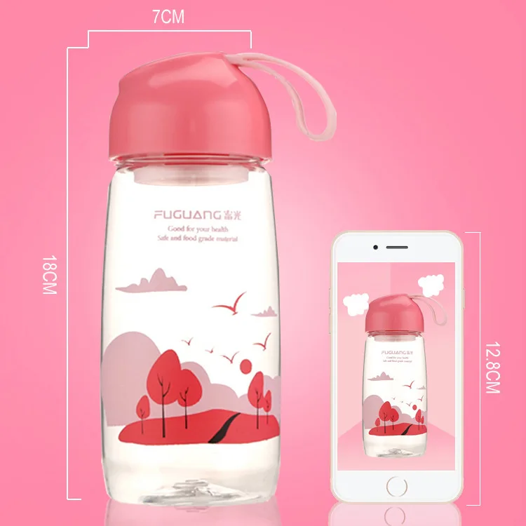 Женская и студенческая бутылка с крышками отсеками для чая простая портативная