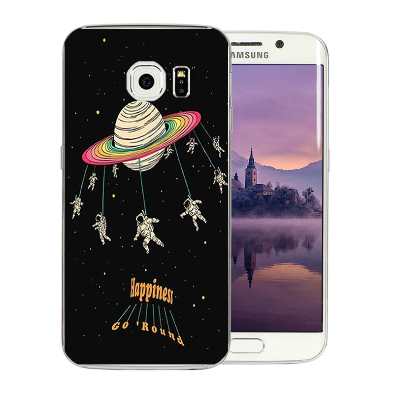 5.1 inch for Samsung Galaxy S6 Phone Case Edge Pattern Soft TPU Silicon Skin For G925 G925F G925H G925i Space Moon Cover |