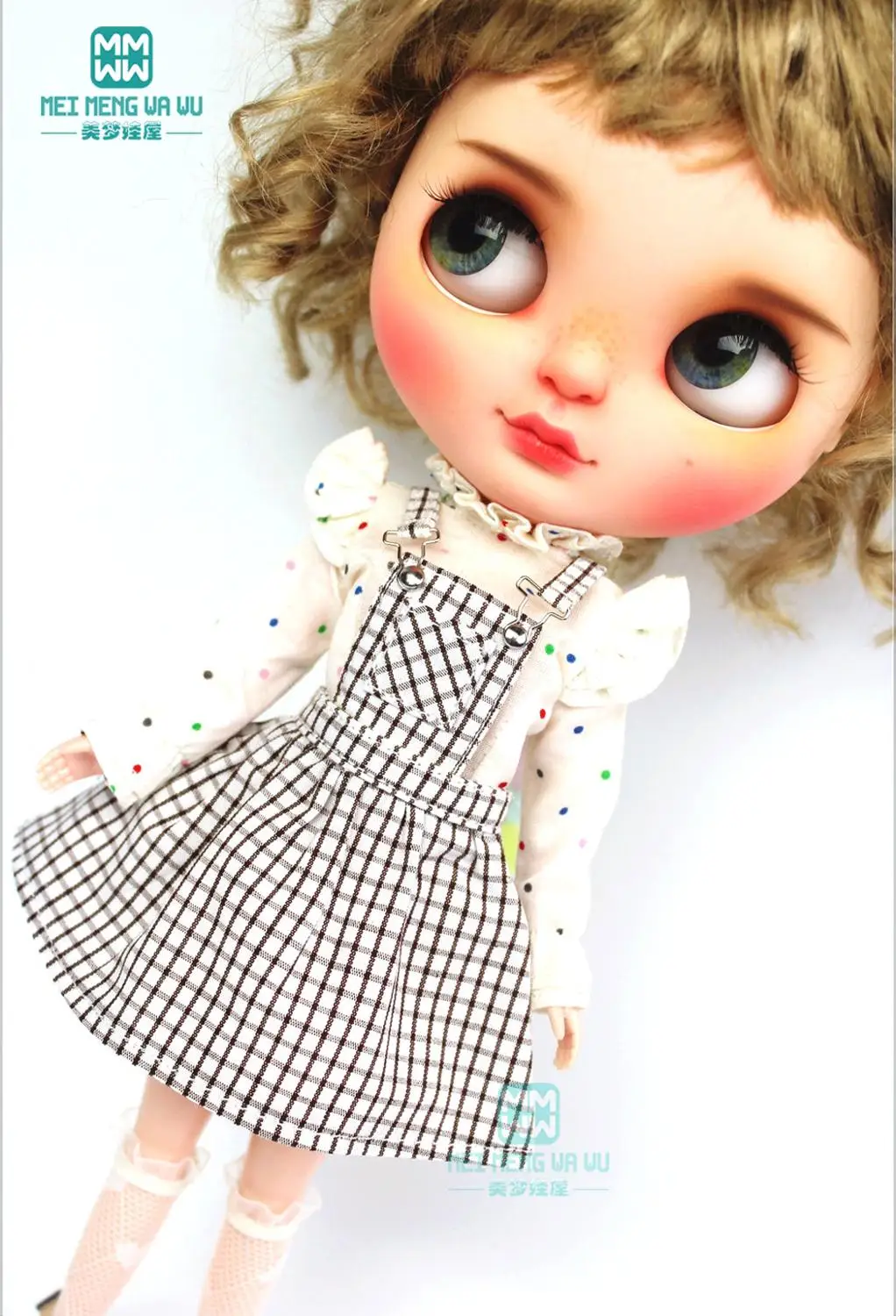Одежда Blyth 1 шт. Модная белая футболка и розовое платье на бретелях для Azone 1/6