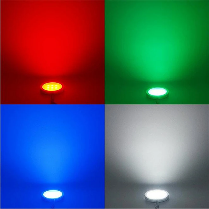 RGBW RGB + белый светодиодный светильник под шкафом 8 ламп комплект с ИК пультом