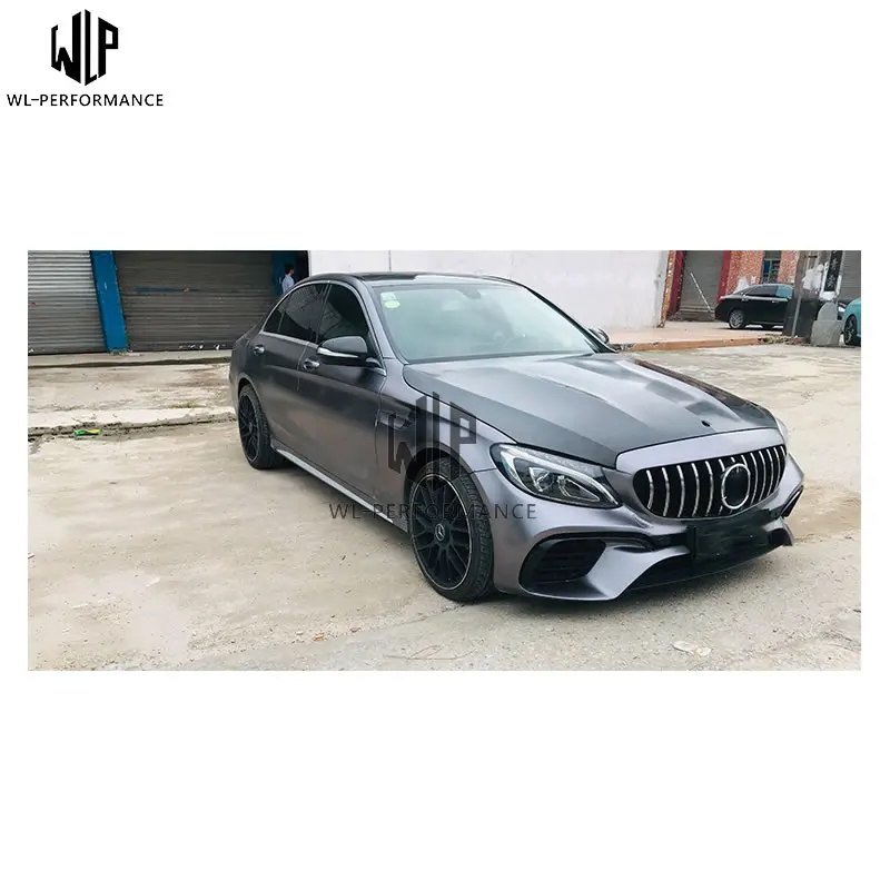C Класс карбоновая крышка капота двигателя с комплектом кузова автомобиля для