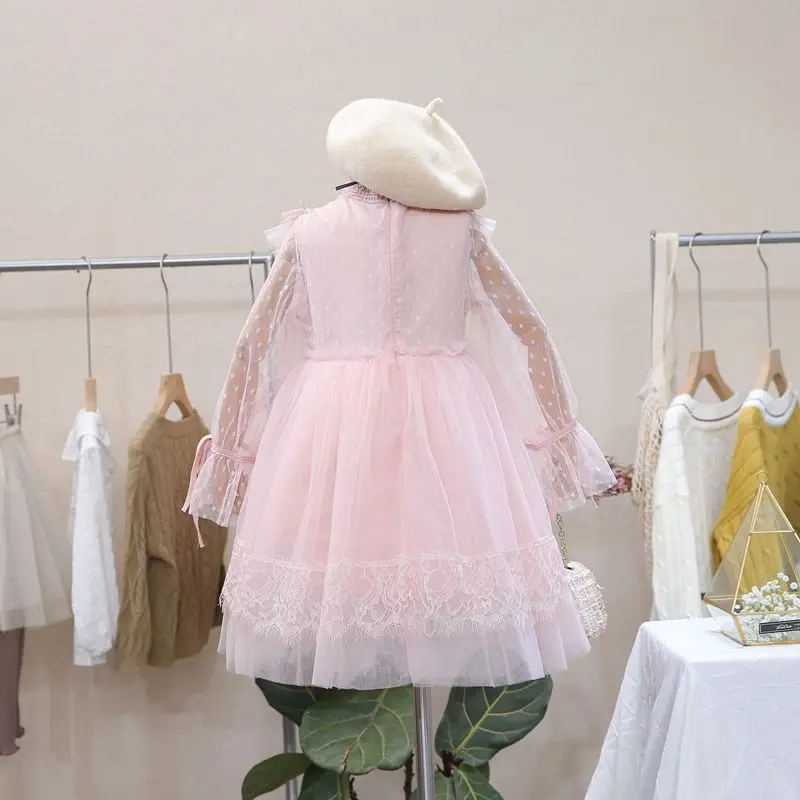 Платье для девочек 2019 новая весенняя одежда детская платье с длинными рукавами