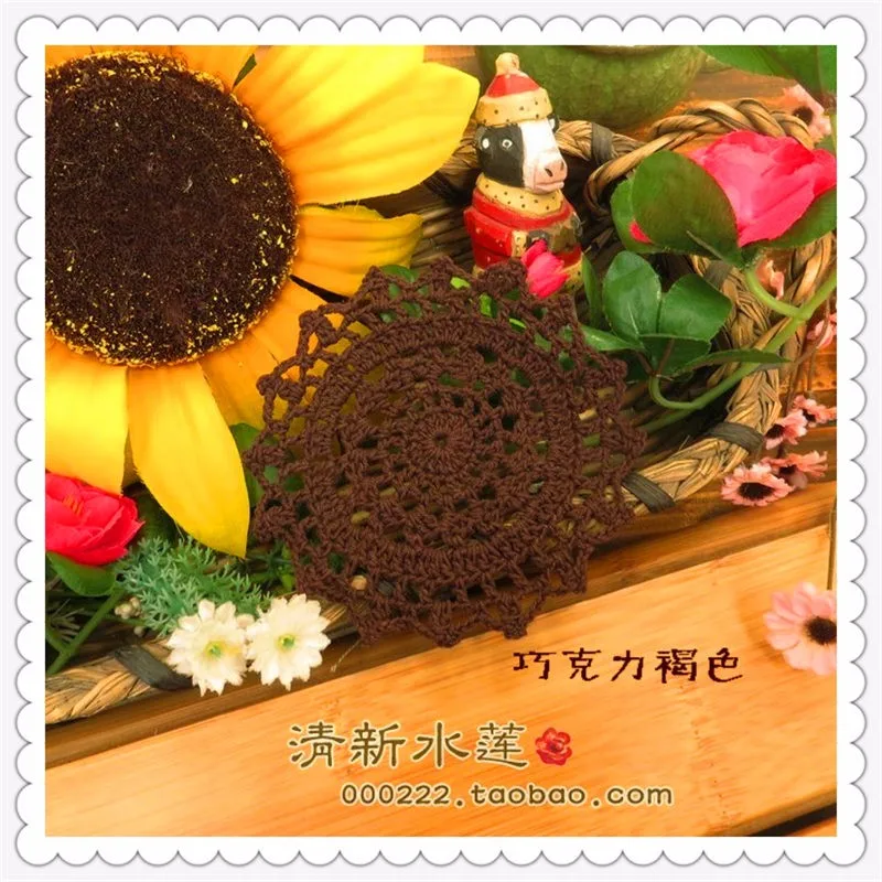 Новая ткань вязаная крючком doilies столовая посуда для украшения дома фетр 30 рис/Лот 11 см круглый коврик держатель чайной чашки