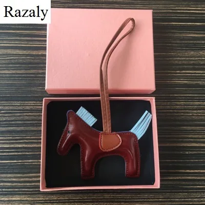 Razaly бренд высокое качество сумка аксессуары мини лошадь искусственная кожа животные Сумочка украшение отправить Подарочная коробка и Шелковый шарф - Цвет: wine red
