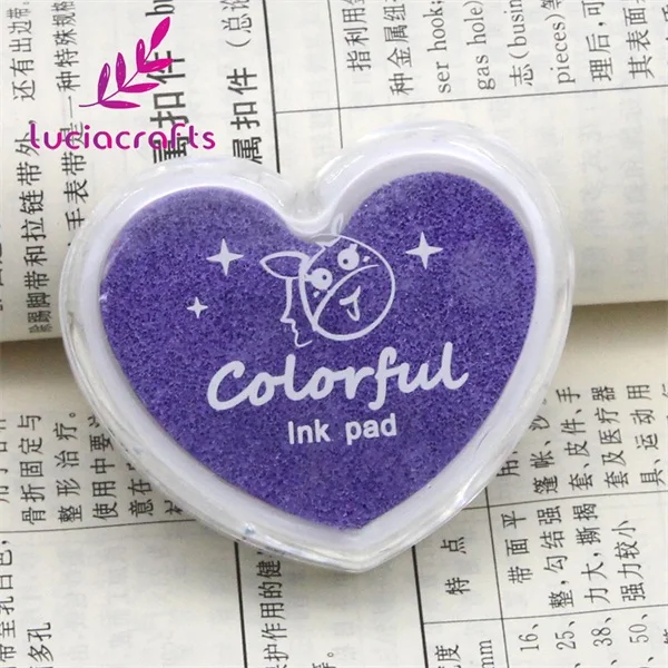 Распродажа! Lucia crafts 4*5 см конфетный цвет маленький свежий сердце форма Любовь Inkpad хроматические Inkpad 1 шт/lotI I1107 - Цвет: Purple