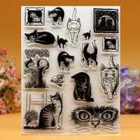 seal wax cat silicone clear stamps for scrapbooking diy photo album cards making decoration embossing folder craft rubber stamp