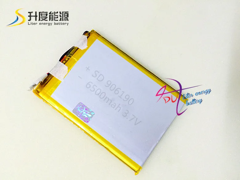 5 шт SD 3 7 v 6500mah квадратный литий-полимерный аккумулятор производитель 906190