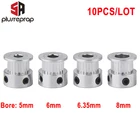 10шт. GT2 синхронный шкив 20 зубьев диаметром 5мм 6.35мм 8мм для шириной 6 мм 2GT синхронного ремня 3D-принтеры Запчасти