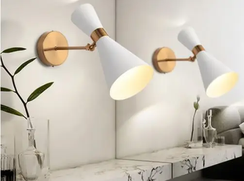 Modern minimalist wall lamp Nordic living room aisle bedroom bedside creative led bathroom bathroom mirror headlights