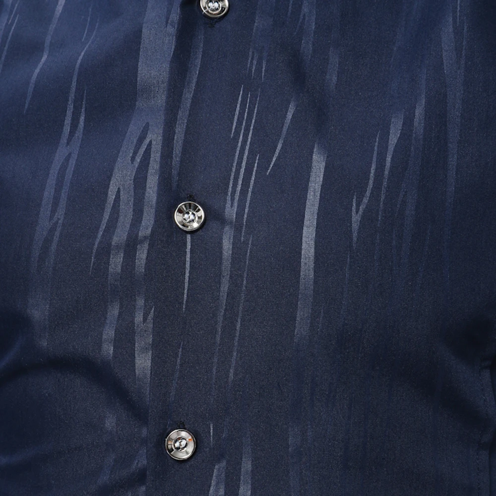 Fashion men's shirt creative printing long sleeve turn-down collar shirts blouse business simple style tops men | Мужская одежда