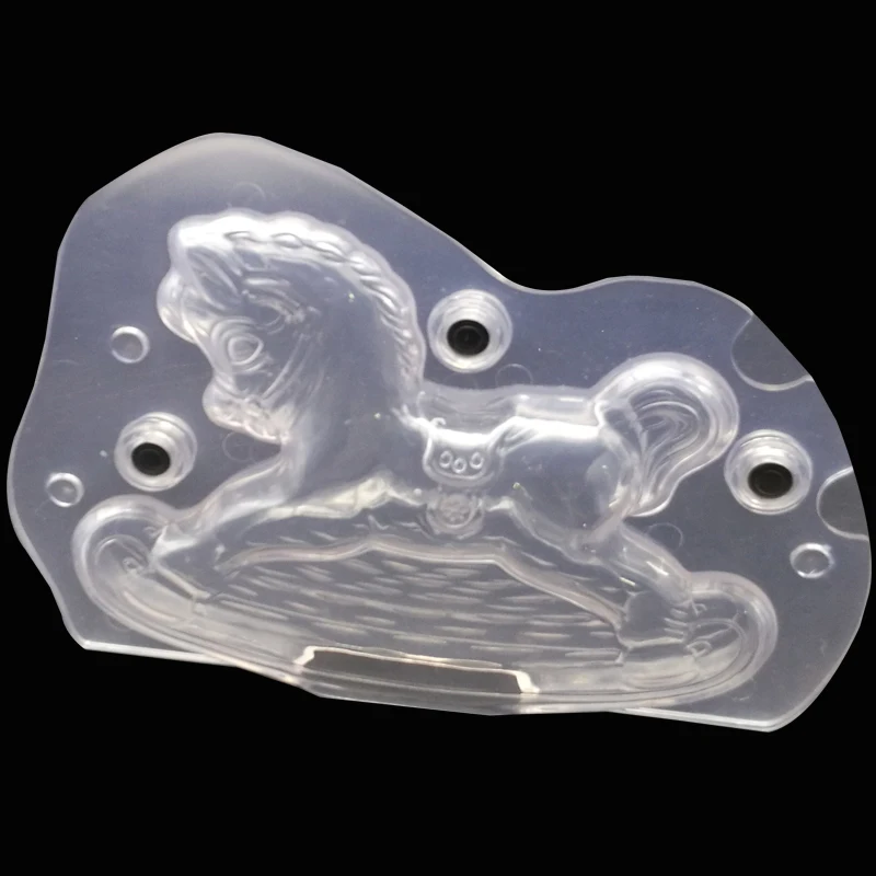 Большой размер 3D игрушка лошадь поликарбонатные формы для шоколада инструменты