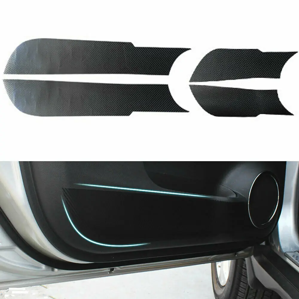 

4pcs Carbon Fiber Style Car Door Anti-Kick Pad Film Sticker For Nissan X-Trail 2014-2018