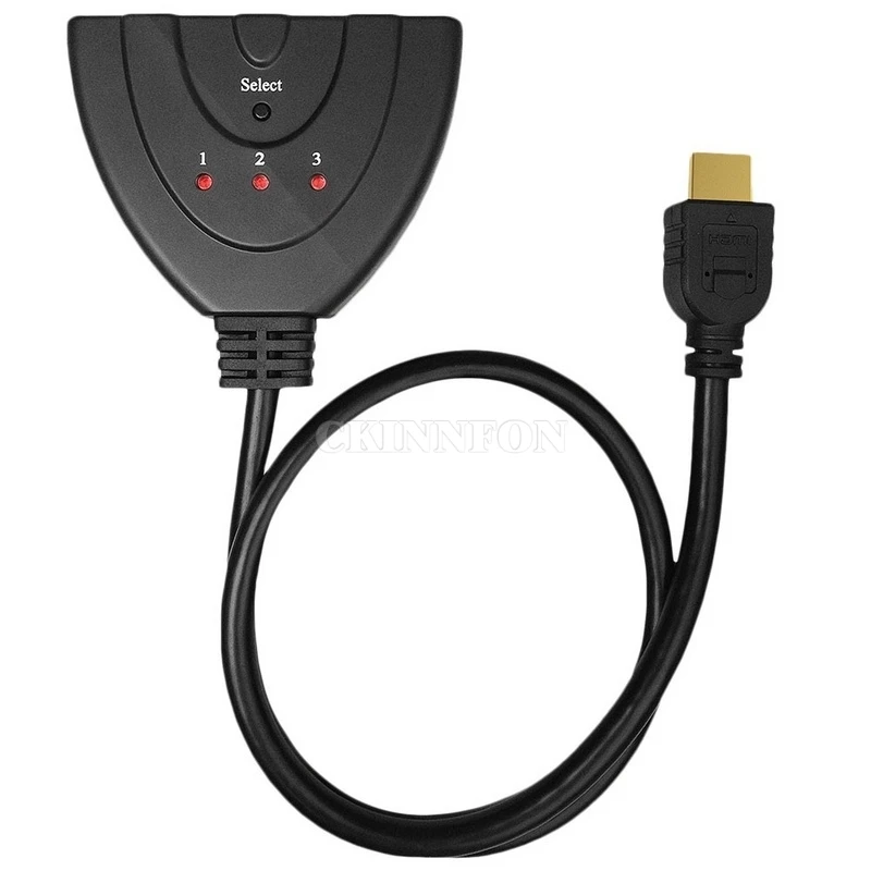 50 шт./лот 3 Порты и разъёмы 1080P HDMI совместимых с коммутатор разветвитель