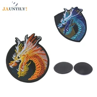 fabric embroidered badge chinese dragon armband 100 exquisitely precision full embroidered patches hookloop double side