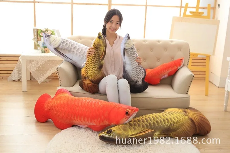 Simulation of Arowana pillow dragon fish plush toy doll creative large sleeping send friends gifts | Игрушки и хобби